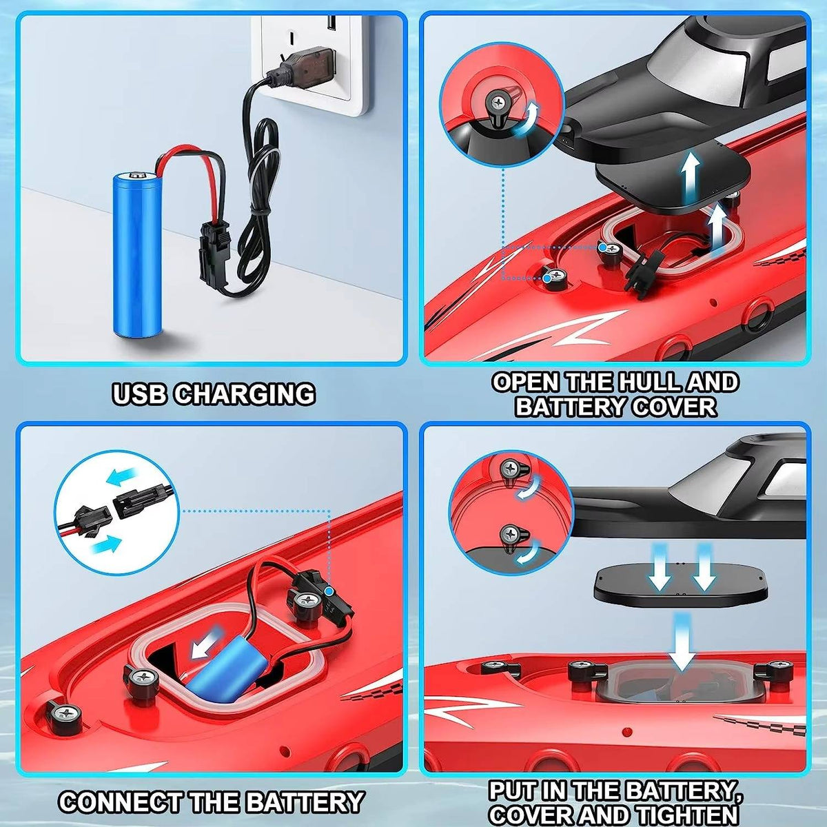 Remote-controlled boat