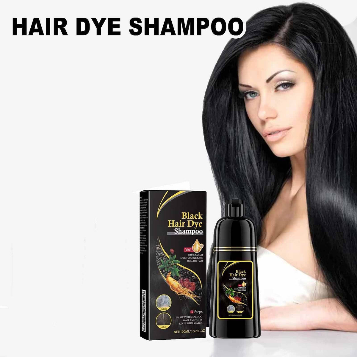 Black Shampoo for Hair Dyeing
