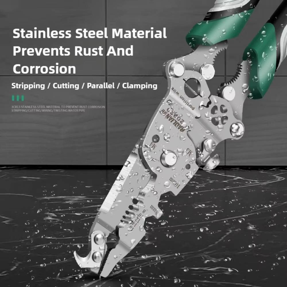 Multifunction tool for stripping wires