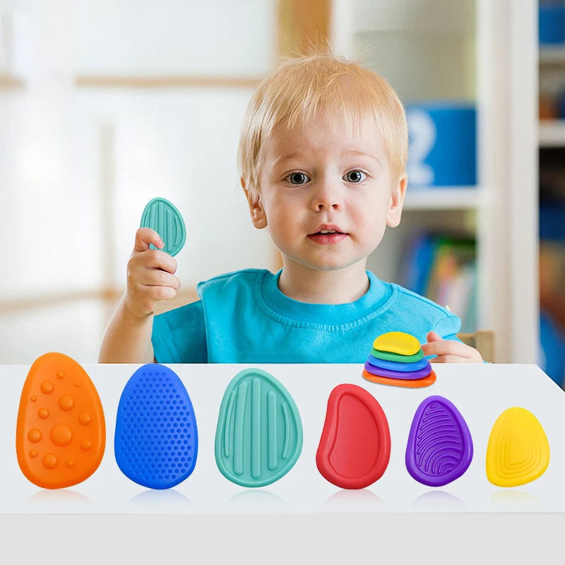 6-Pack Silicone Sensory Fidget Stones