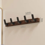Minimalist Wall-Mounted Coat Hook, Wood & Metal
