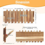 Rustic wall-mounted coat rack, 8 rotating hooks