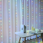 Festive Light Garlands Starry Curtain