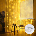 Festive Light Garlands Starry Curtain