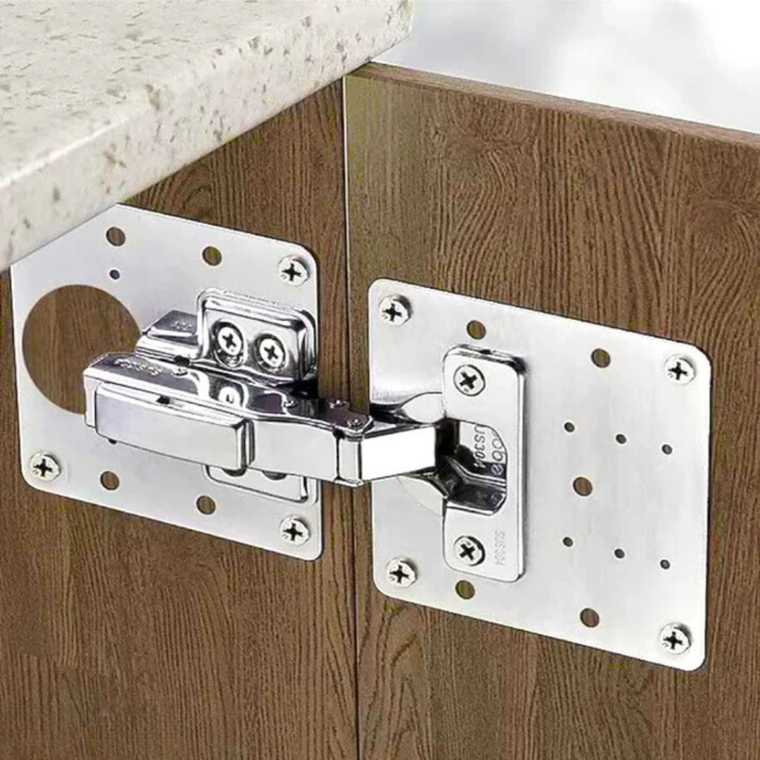 Kit Réparation Charnières Acier Inox Fix'Armoire 4 pcs