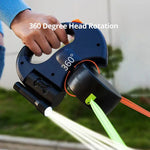 Dual Dog Leash with Flashlight and Waste Bag