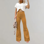 Trendy corduroy flared pants