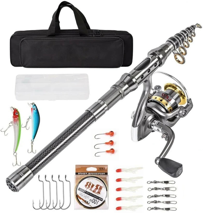 Carbon Fiber Telescopic Fishing Combo for All Waters