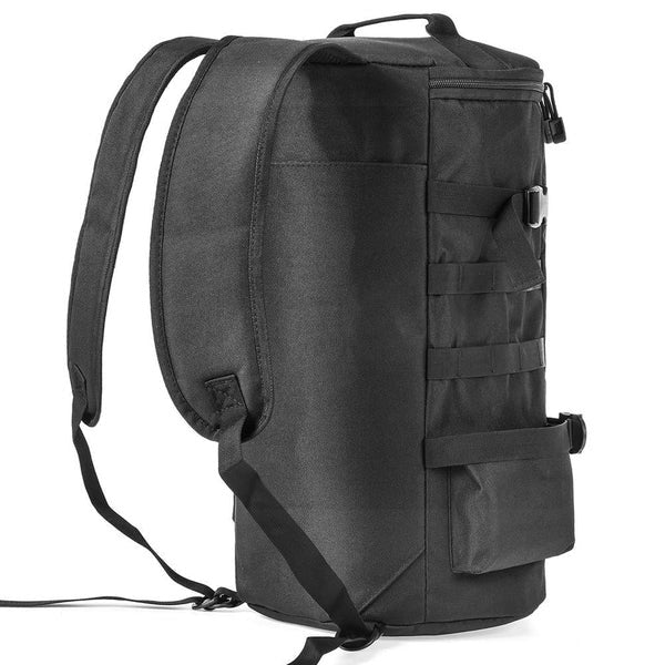 Fishing backpack with organizer and rod holder