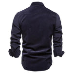 Chemise en velours côtelé homme