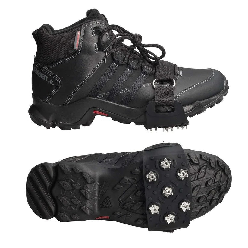 Adjustable non-slip crampons for shoes