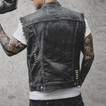 Retro denim vest for men