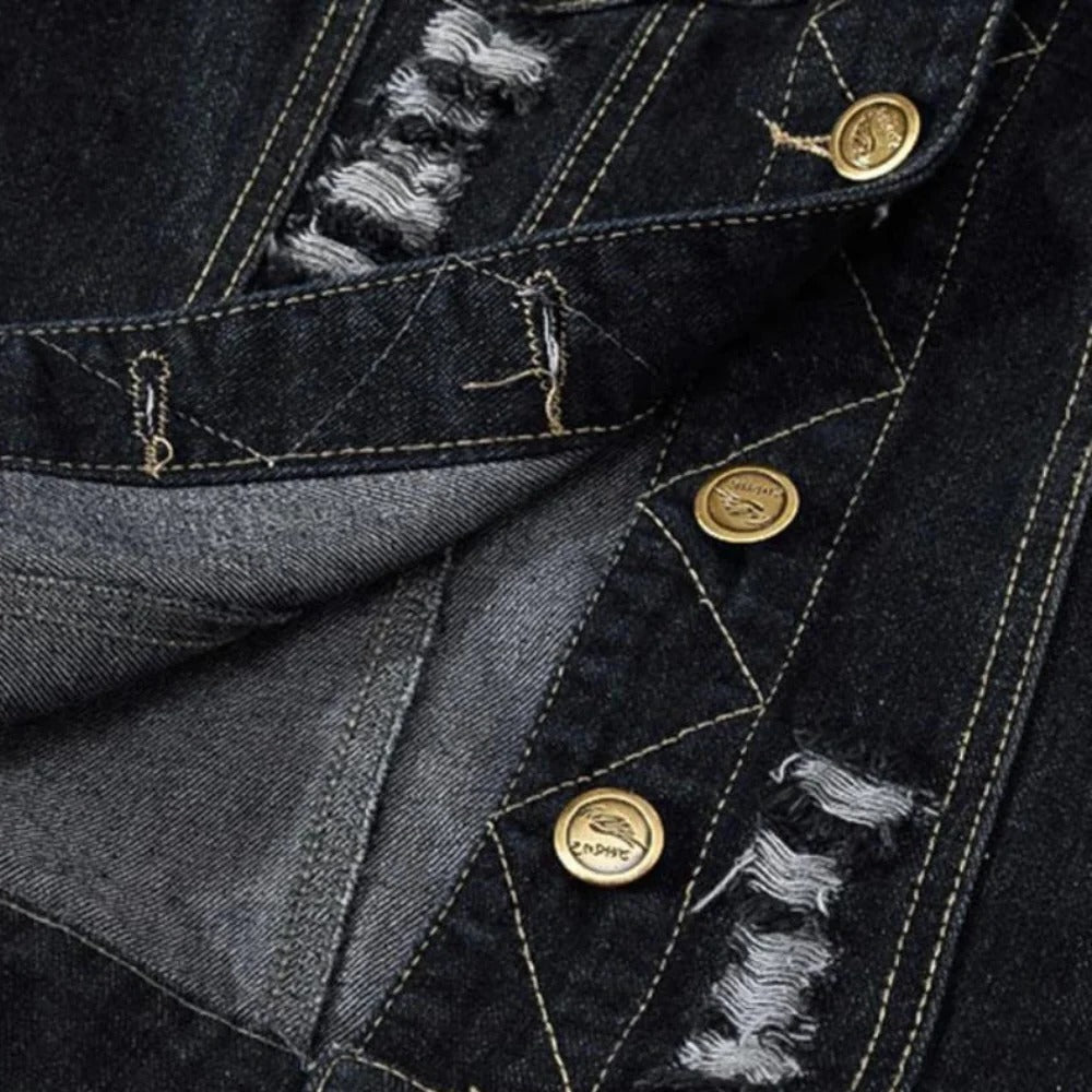 Retro denim vest for men