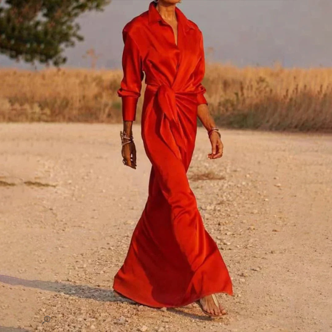 Elegant and colorful spring dress