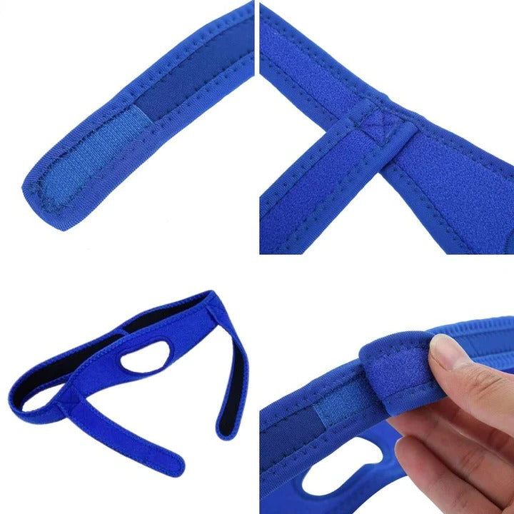 Bandeau de Tête avec Jugulaire pour Ronflement et Apnée - Confortable - Usage Nocturne