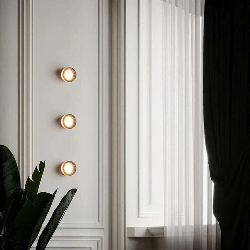 LED Wall Sconce with Textured Glass