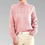 Knitted turtleneck sweater for women