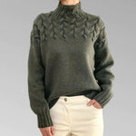 Knitted turtleneck sweater for women