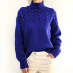 Knitted turtleneck sweater for women