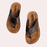 Leather slippers for men