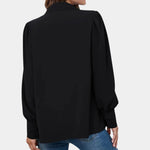 Women's Long Sleeve Pleated Shirt