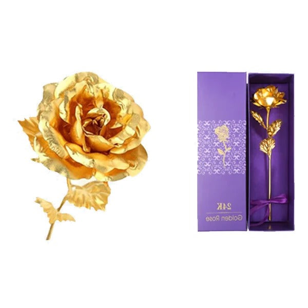 24K Gold-Dipped Real Rose in Gift Box