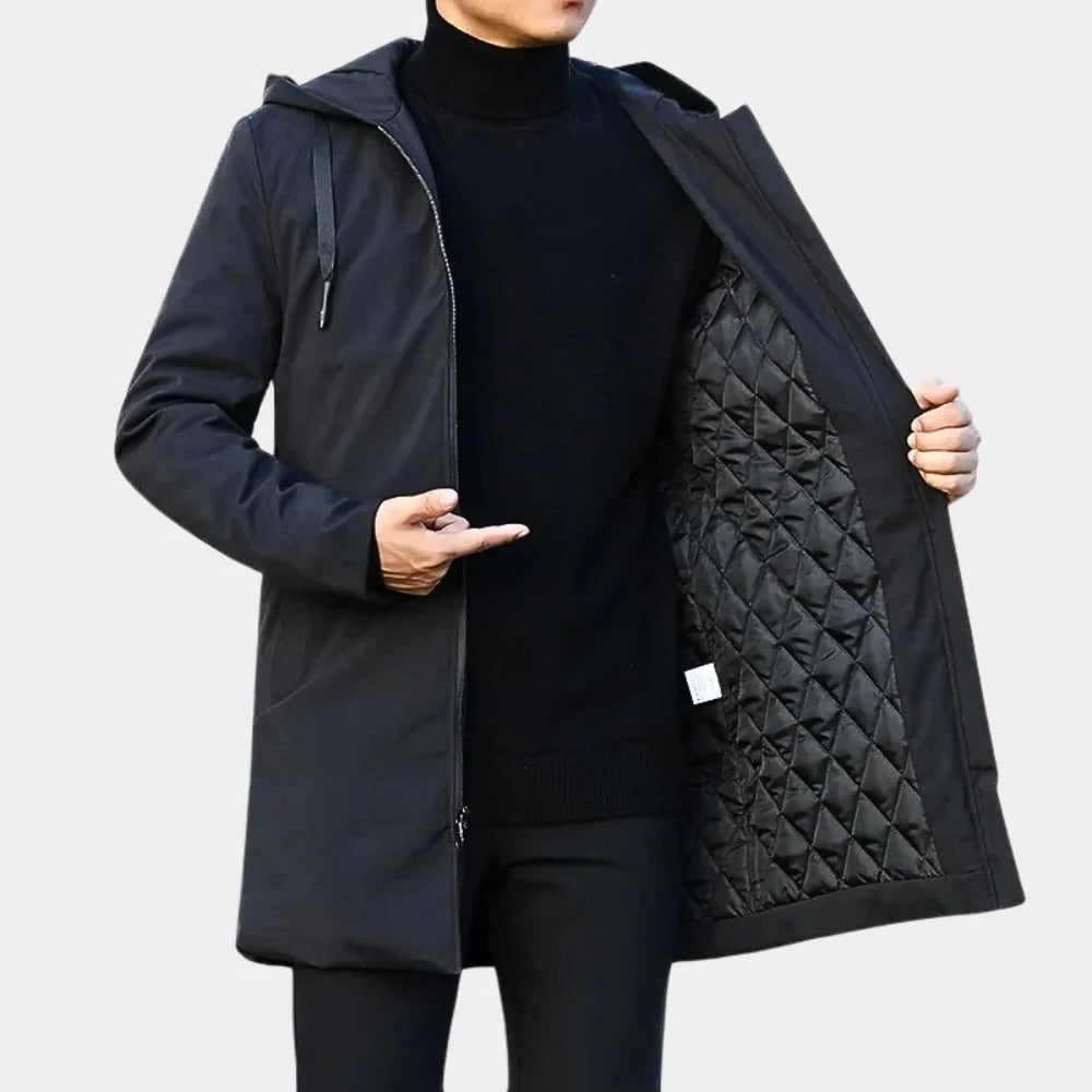 Men's Long Slim Fit Coat
