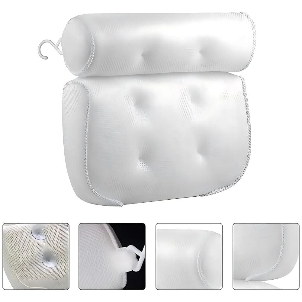 Relaxing bath cushions for head and back