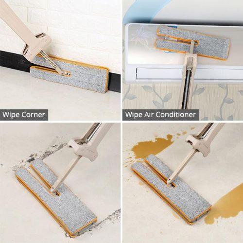 360° Spin Dual-Sided Microfiber Self-Wringing Mop